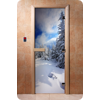 Дверь для сауны DoorWood (Дорвуд) 80x210 Фотопечать A081 левая, коробка ольха