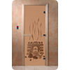 Дверь для сауны DoorWood (Дорвуд) 70x200 Основная серия Банька (бронза матовое) правая
