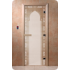 Дверь для сауны DoorWood (Дорвуд) 70x200 Основная серия Восточная арка (сатин) левая