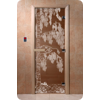 Дверь для сауны DoorWood (Дорвуд) 70x190 Основная серия Берёза (графит) правая