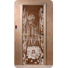 Дверь для сауны DoorWood (Дорвуд) 70x190 Основная серия Волшебный пар (графит) левая