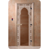 Дверь для сауны DoorWood (Дорвуд) 70x190 Основная серия Восточная арка (графит) левая