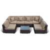 Комплект мебели с диваном Афина иск. ротанг 7 элементов, YR822BB-Brown/Brown
