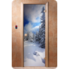 Дверь для сауны DoorWood (Дорвуд) 70x190 Классика Фотопечать A081, правая, коробка хвоя