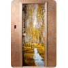 Дверь для сауны DoorWood (Дорвуд) 70x190 Классика Фотопечать A082, правая, коробка хвоя