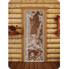 Дверь для сауны DoorWood (Дорвуд) 60x180 Престиж (с рисунком) Мишки левая (прозрачная)