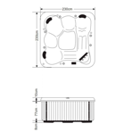    Kingston JCS - 85 230x230x93   9583 Sahara,  P - 01 Coffe)