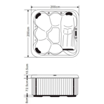    Kingston JCS - 58 B 200x200x91   6459 White,  P - 04 Black