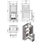  Печь дровяная Aston 30 INOX (320)
