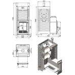  Печь дровяная Aston 30 INOX (320) Long